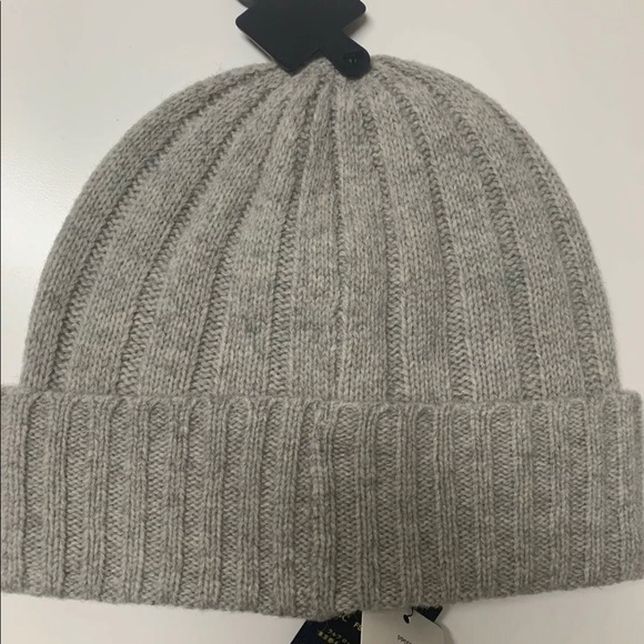 Polo Ralph Lauren Men's Wool Blend Skull Cap Beanie, Light Gray, One Size, NEW - Picture 2 of 4